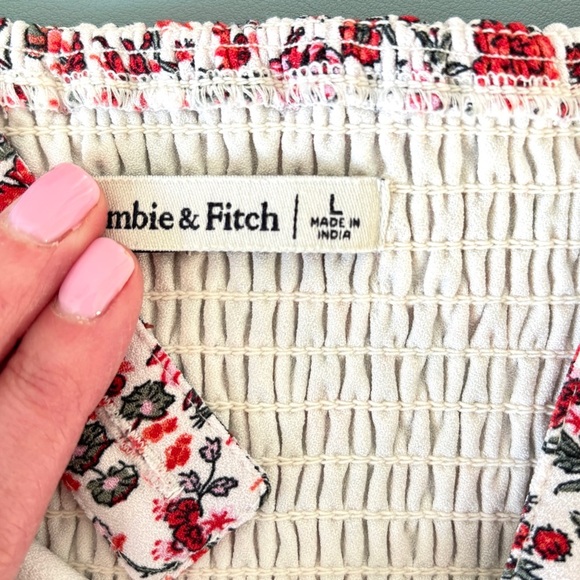 Abercrombie &‎ Fitch Women's Large Cropped Top Fairy Garden Cottagecore Flower - Picture 8 of 11